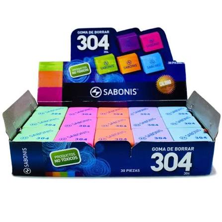 Borrador colores 304 Sabonis 30pcs