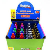 Glitter MERLETTO 50grs. 24 pcs 8 colores Surtido