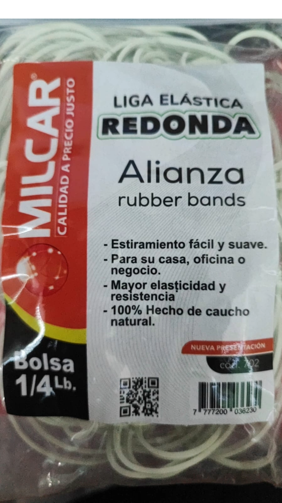 Ligas para billetes MILCAR bolsa 1/4 libra
