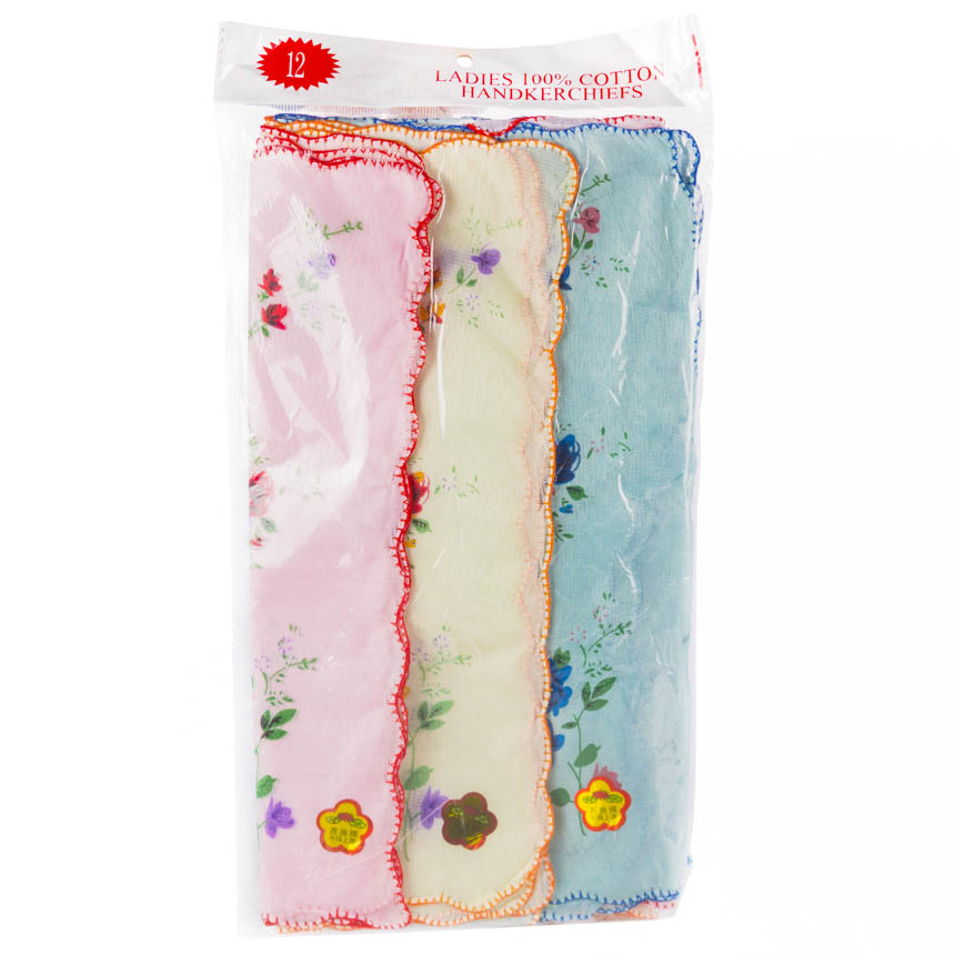 PAÑUELO MUJER 12PCS COLOR