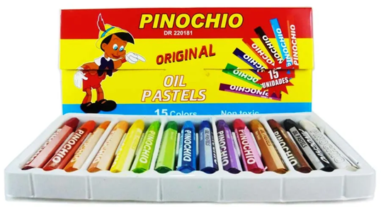Pastel Crayon- Oleo pastel Pinocho 15col