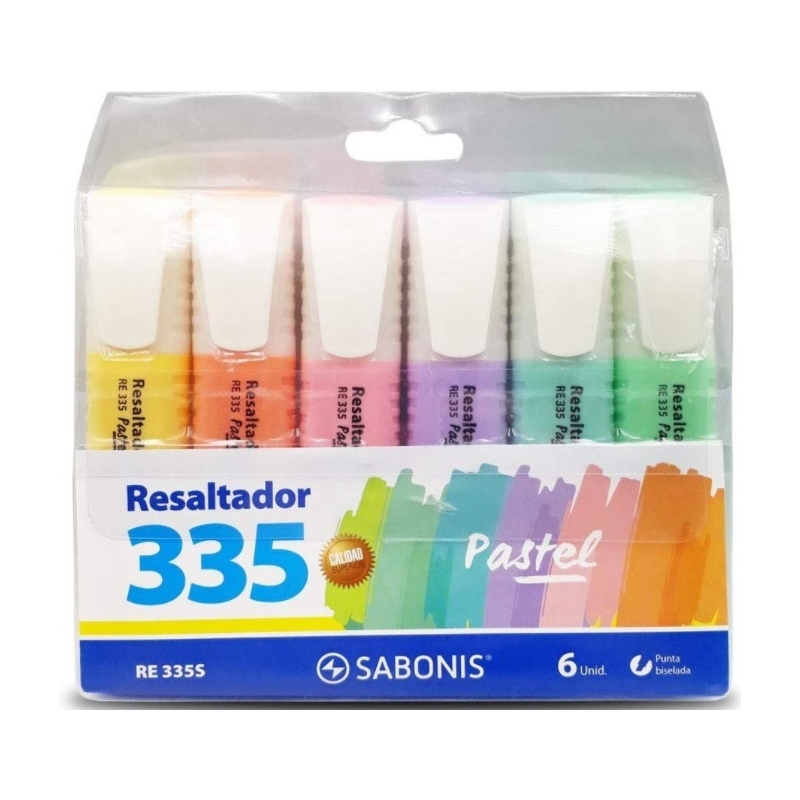 Resaltador Pastel Sabonis 6 Colores