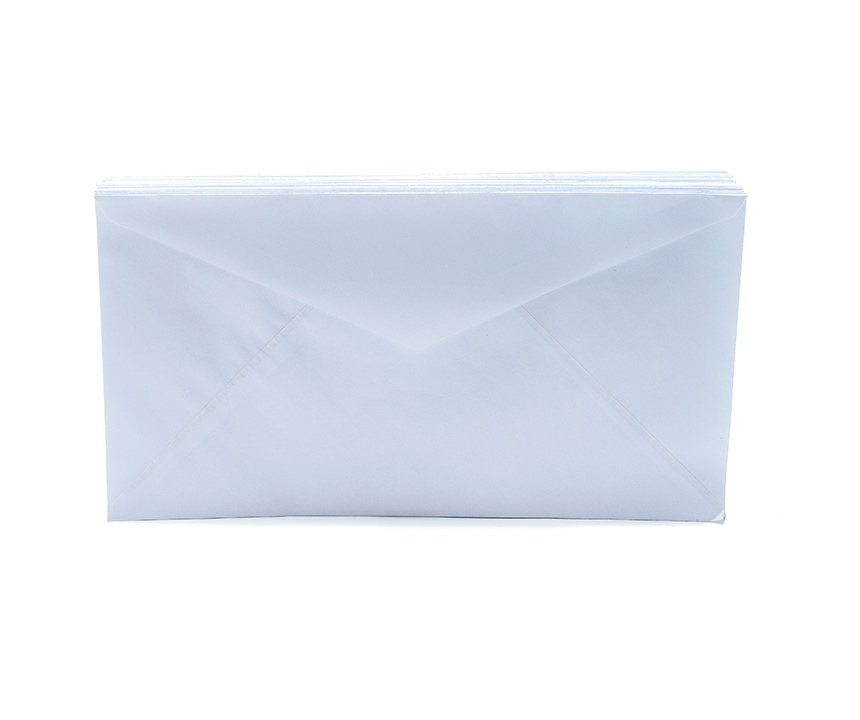 Sobre Artesanal blanco carta 100Pcs. 15x12.5cm.