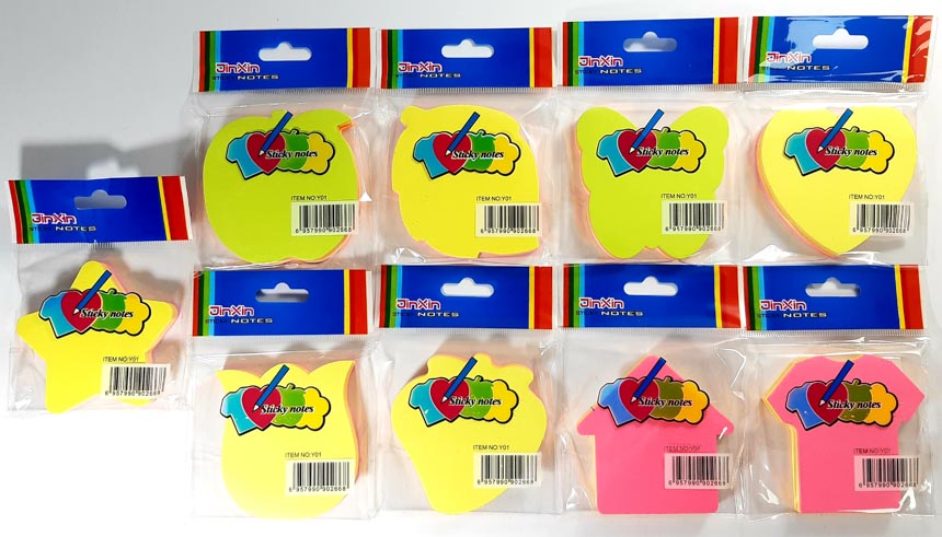 posit o block de notas adhesivas figuras de 4 Colores SURTIDO 7.6x7.6cm