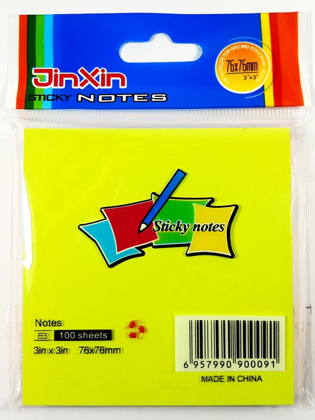 Taco de posit o nota de 5 Colores SURTIDO 7.6x7.6cm