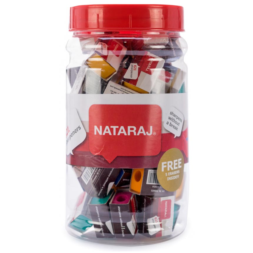 Tajador Redondo en Frasco Nataraj 50pcs