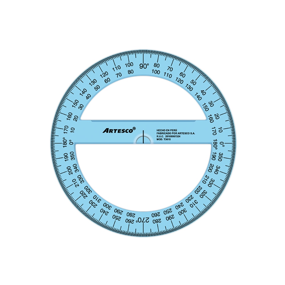 Transportador Artesco 360°x20CM de 12PCS