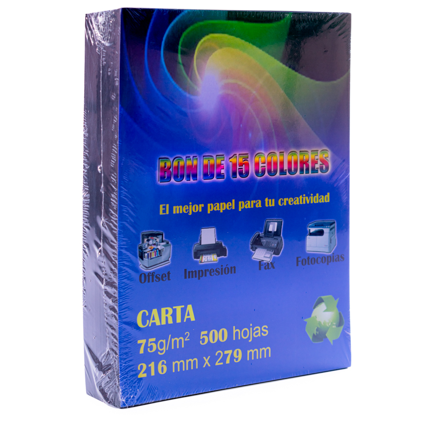 Bon de  Colores enteros CARTA 500hojas