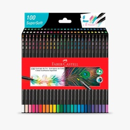 [1207100] Color largo redondo Faber Castell 100 colores SUPER SOFT