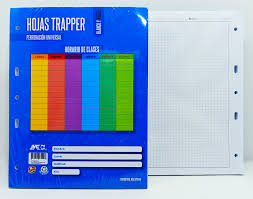 Hojas Traper ABC perforacion universal (5 huecos) 200 Hjs. Paq blanco y negro