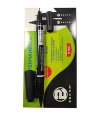 Marcador permanente doble punta para CD/DVD Benma 12pcs