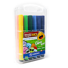 [M2223] Marcador Triangular Sabonis MK3 Tapa Rigida 12 Colores