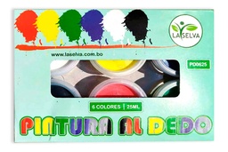 [PD0625] Pintura al dedo 25ml La Selva 6 colores