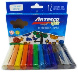 [PLA-ART-JUM] Plastilina Jumbo Artesco 12 Colores
