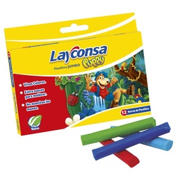 [2110050015] Plastilina jumbo puppy Layconsa 12 colores
