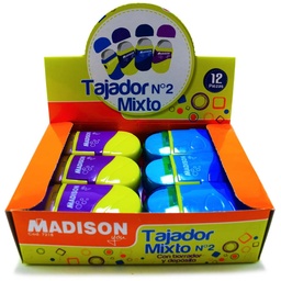 [7218] Tajador Madison Giratorio c.Borrador y deposito 12pcs