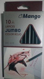 [MC418] Lápiz Rojo Jumbo MANGO 10pcs
